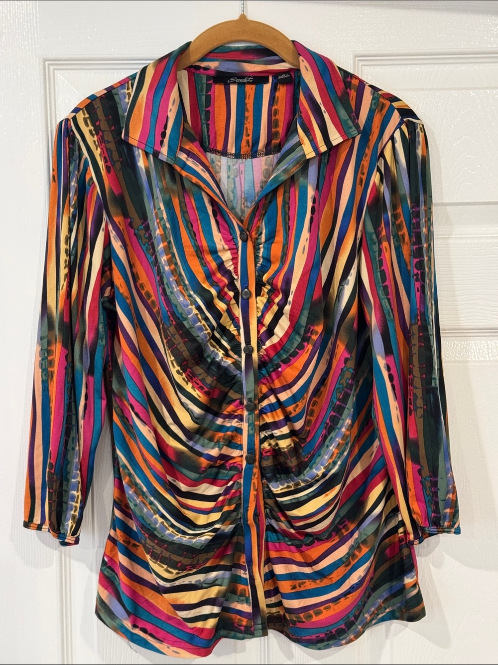 Essentials by Milano Vintage Striped Blouse